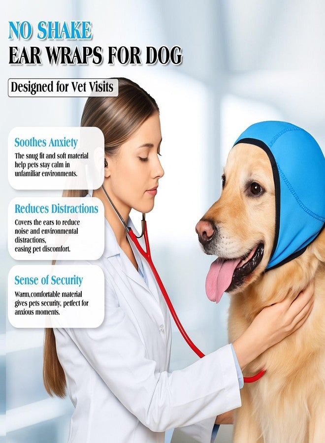 SilTriangle 3 Pcs 3 Size Dog Ear Cover Swimming Waterproof Head Wrap for Bath and Grooming, Adjustable Dog Ear Protector, Calming Hood for Thunder, Fireworks, Anxiety - Image 4